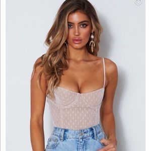 White fox boutique no looking back bodysuit